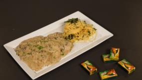 طريقة عمل صدر الدجاج مع صلصة الفطر KNORR مع السباغيتي