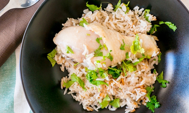 طريقة عمل الأرز مع الدجاج الآسيوي
