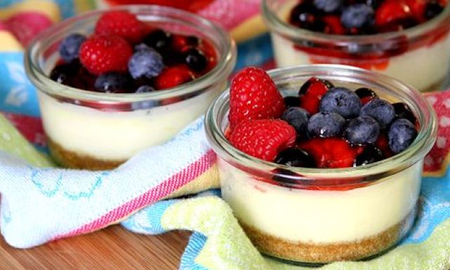 طريقة عمل حلى كاسات التشيز كيك الجذابة Just Food
