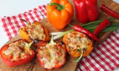 طريقة عمل فلفل محشو بالدجاج ولسان العصفور