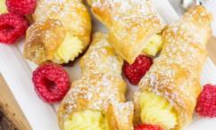 طريقة عمل حلى الأبواق الكاذبة بالكريما