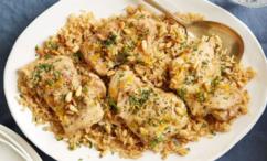 طريقة عمل الدجاج المخبوز بالبرتقال مع الأرز البني