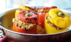 طريقة عمل الفلفل المحشو بالخضار والكينوا