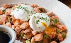 طريقة عمل الهاش براون بالسلمون