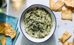 طريقة عمل غموس السبانخ المتشقق بالجبن الكريمي