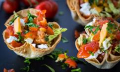 طريقة عمل أكواب سلطة التاكو الصغيرة