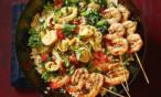 طريقة عمل أرز القرنبيط المقلي بالقريدس