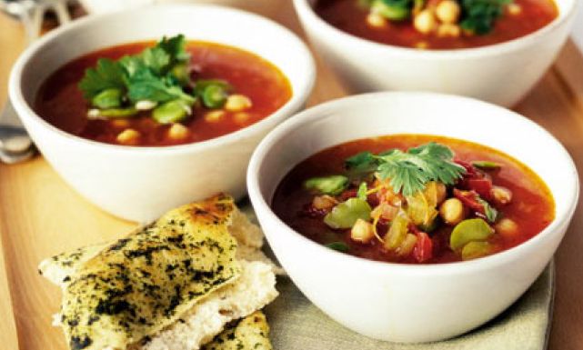 طريقة عمل شوربة الحمص المغربي: