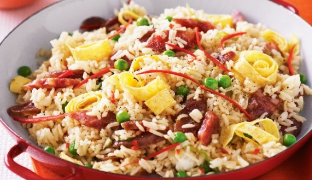 طريقة عمل الأرز المقلي الآسيوي