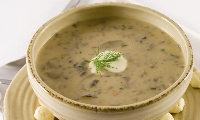 شوربة الشوفان بالكريمة الحامضة 